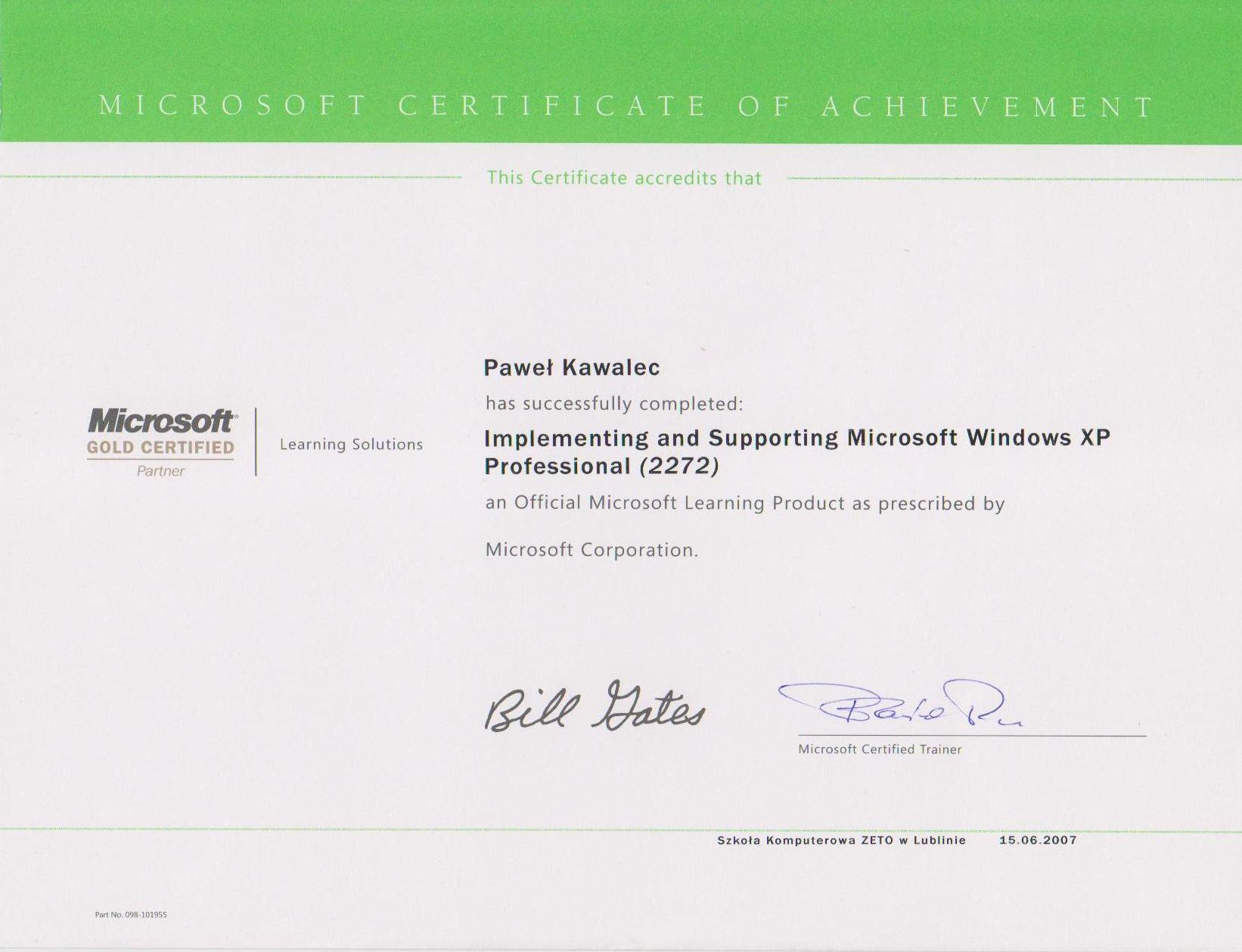 Implementing and Supporting Microsoft Windows XP